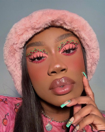 Pink eyeshadow