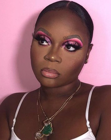 Pink eyeshadow