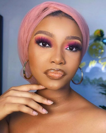 Pink eyeshadow