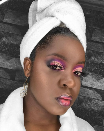 Pink eyeshadow