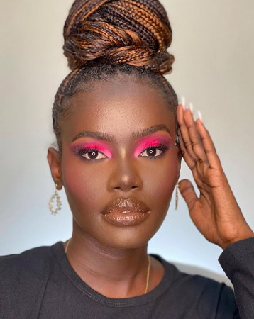 Pink eyeshadow