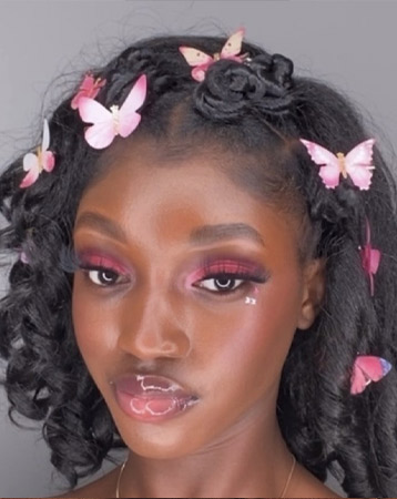 Pink eyeshadow