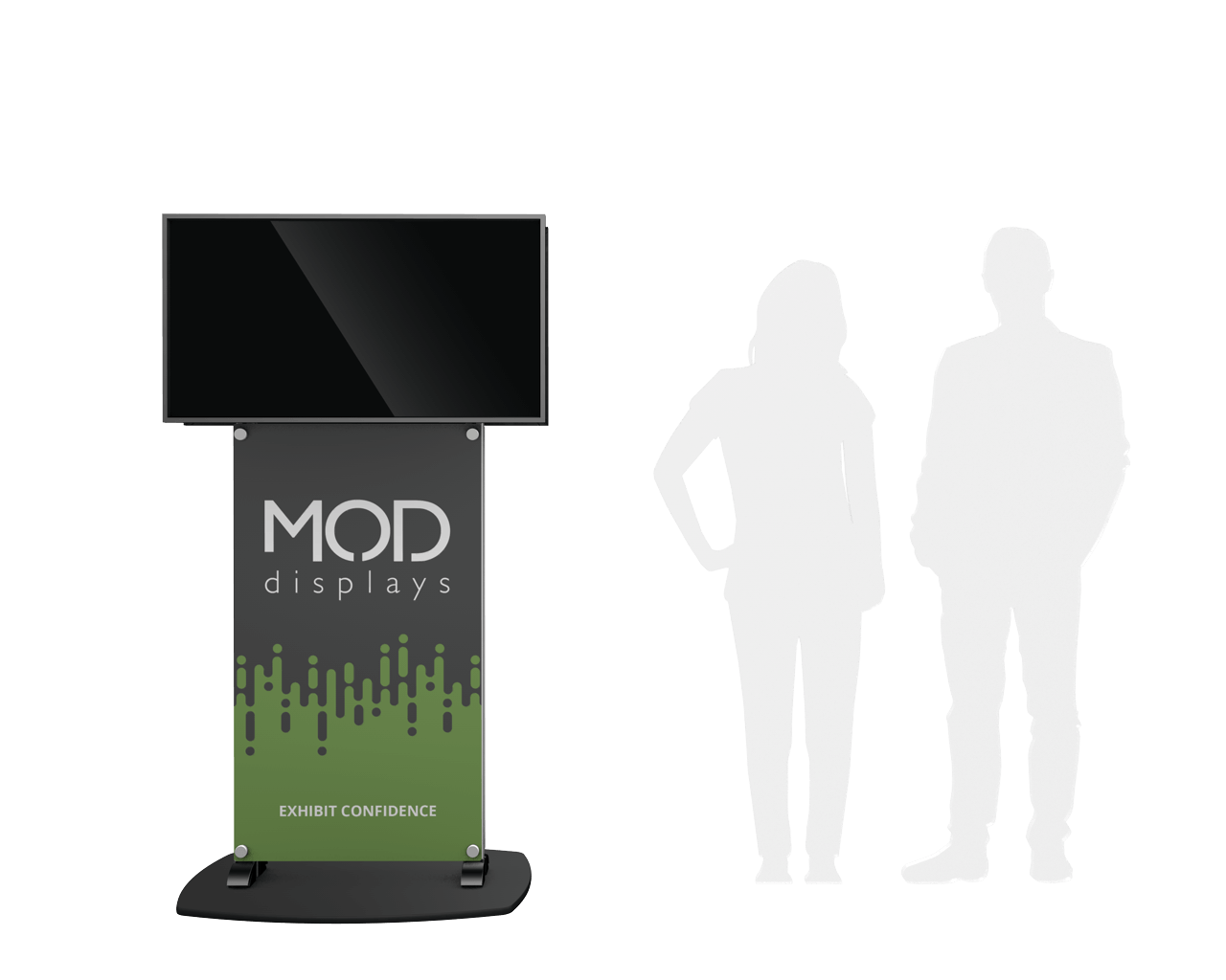 EX.TV4 DoubleSided Monitor Stand Trade Show Accessory MODdisplays