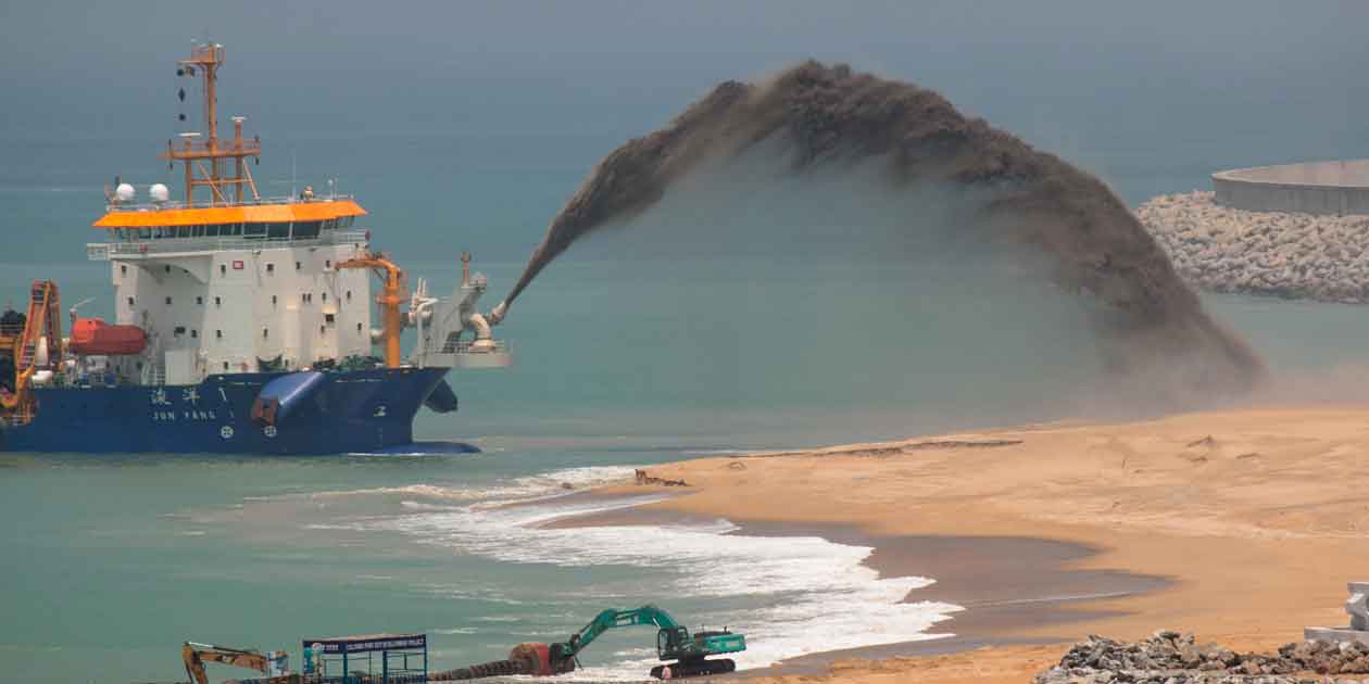 New land emerges from the sea at the US$1.4 billion Chinese-backed Port City project near Sri Lanka’s main port, part of Beijing's ambitious global expansion of investment and aid.