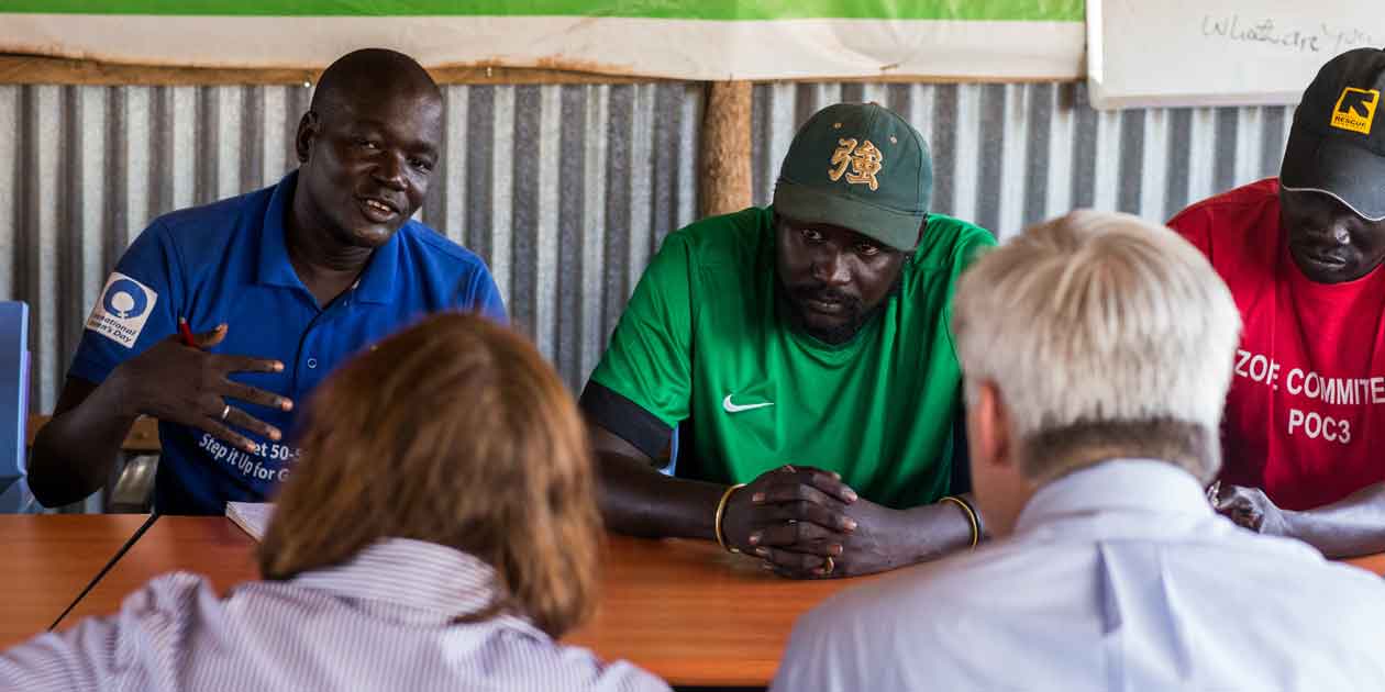 A US delegation visited Protection of Civilians sites in Juba, South Sudan on May 27, 2016, meeting with camp leaders and women’s representatives. The delegation included, among others, the US Ambassador to South Sudan and the USAID Mission Director in South Sudan.