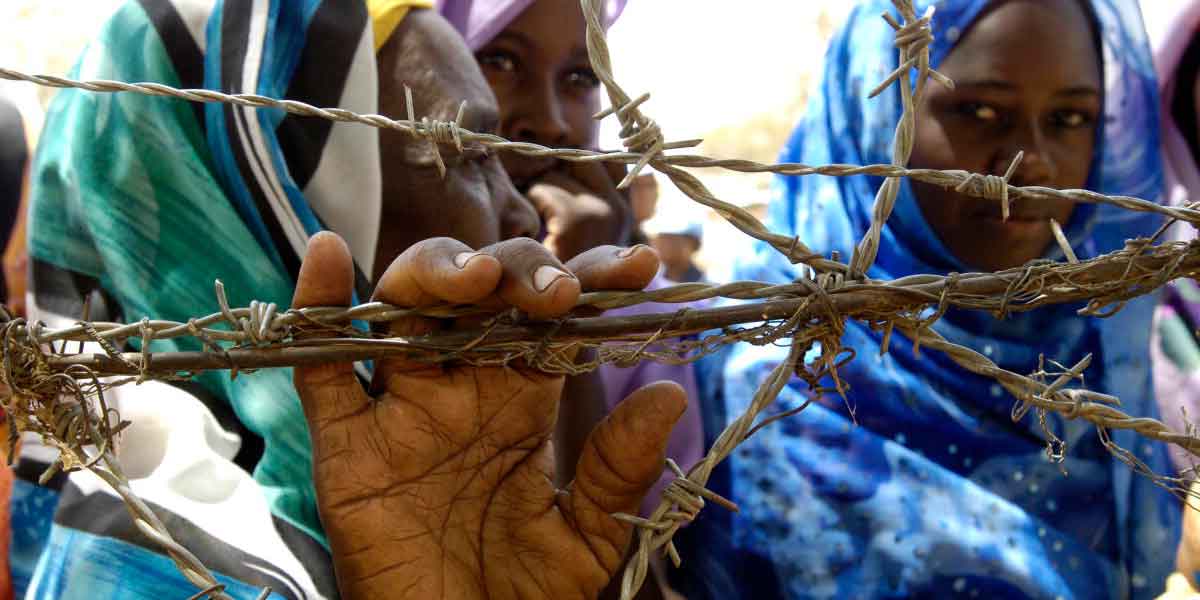 Internally Displaced Persons (IDPs) at Zam Zam camp outside El Fasher, Sudan in May 2008.