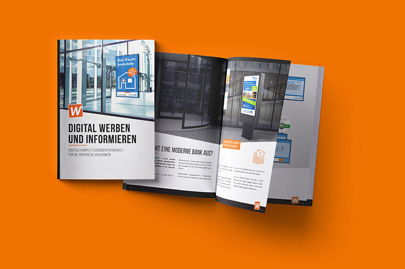 Digital Signage In Ihrer Bankfiliale Modern Einfach Wedeko