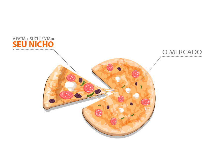 Gráfico de pizza sobre nicho de mercado