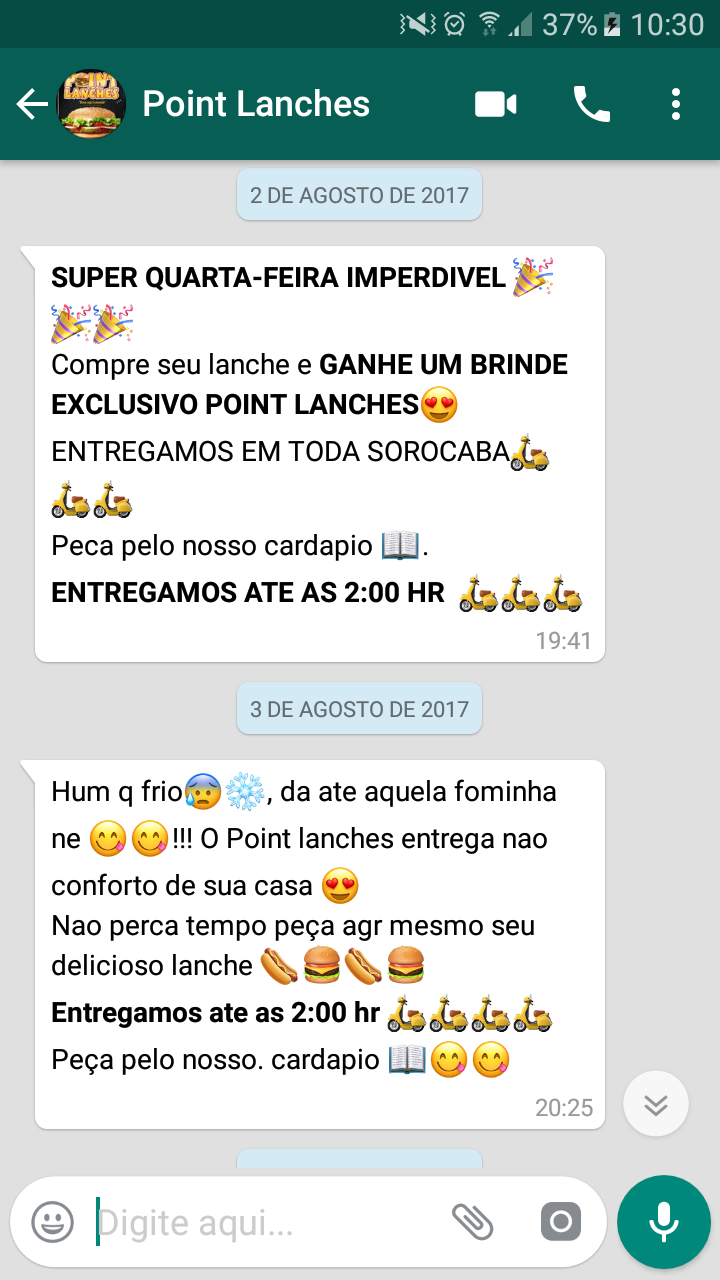 Lista de transmissão no whatsapp