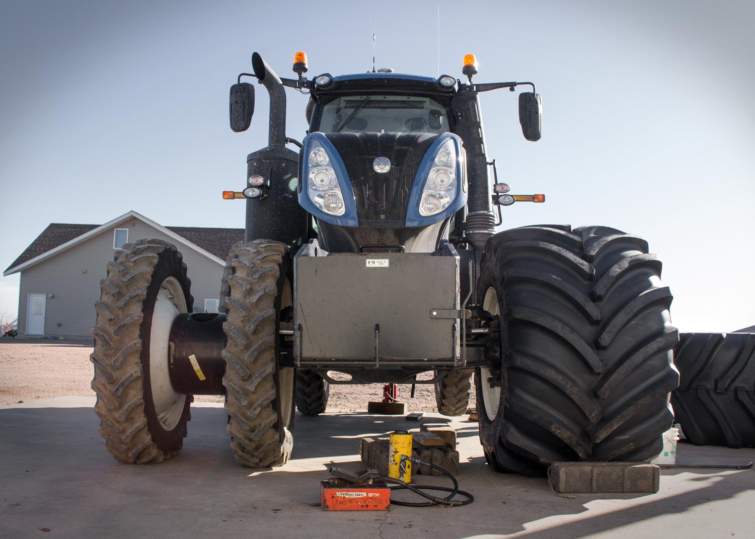 Goodyear LSW Super Singles on row-crop tractor