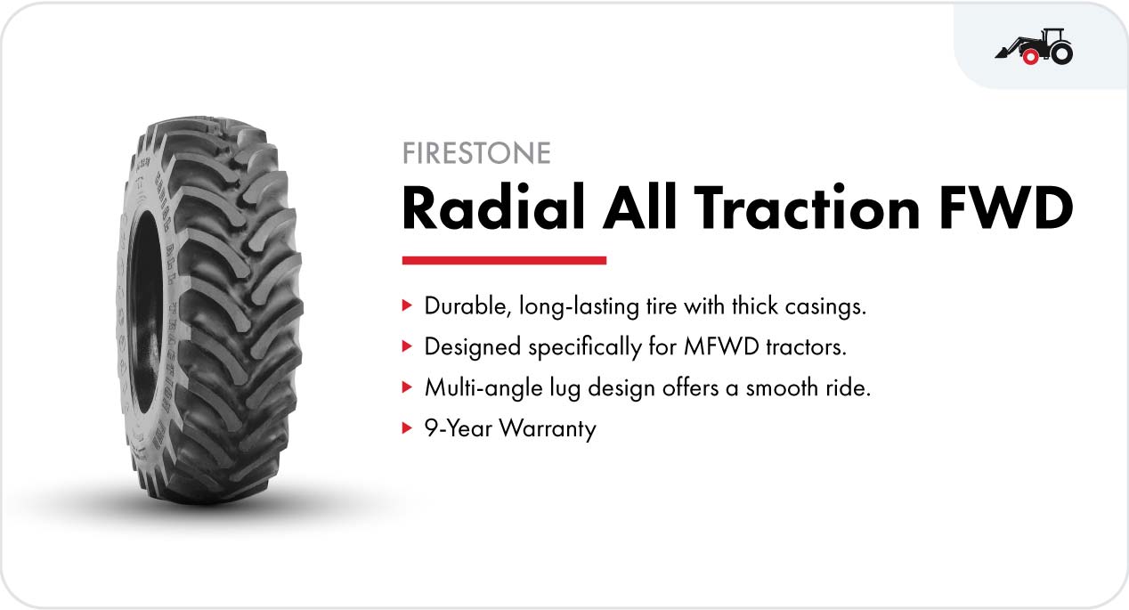 Firestone Radial All Traction FWD front tractor tire for loader tractors