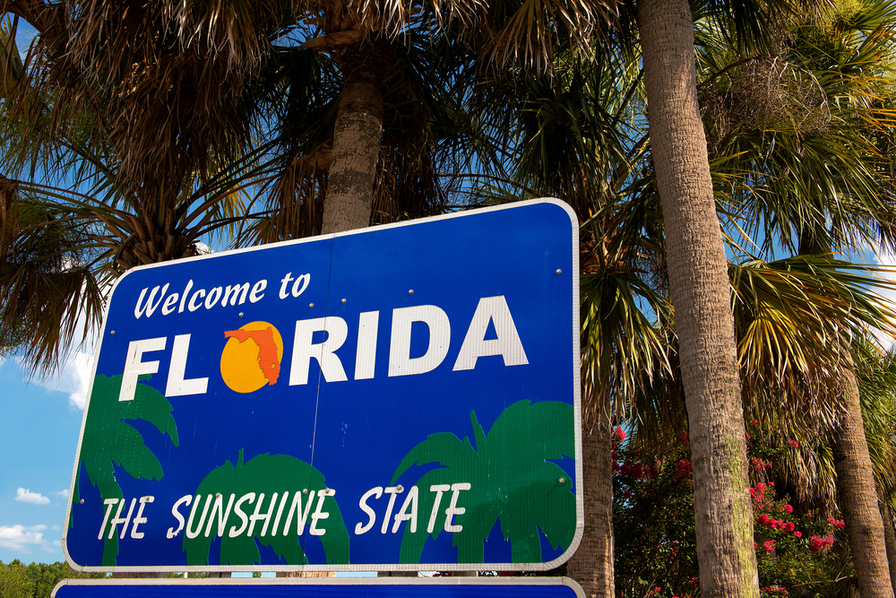 welcome to Florida sign