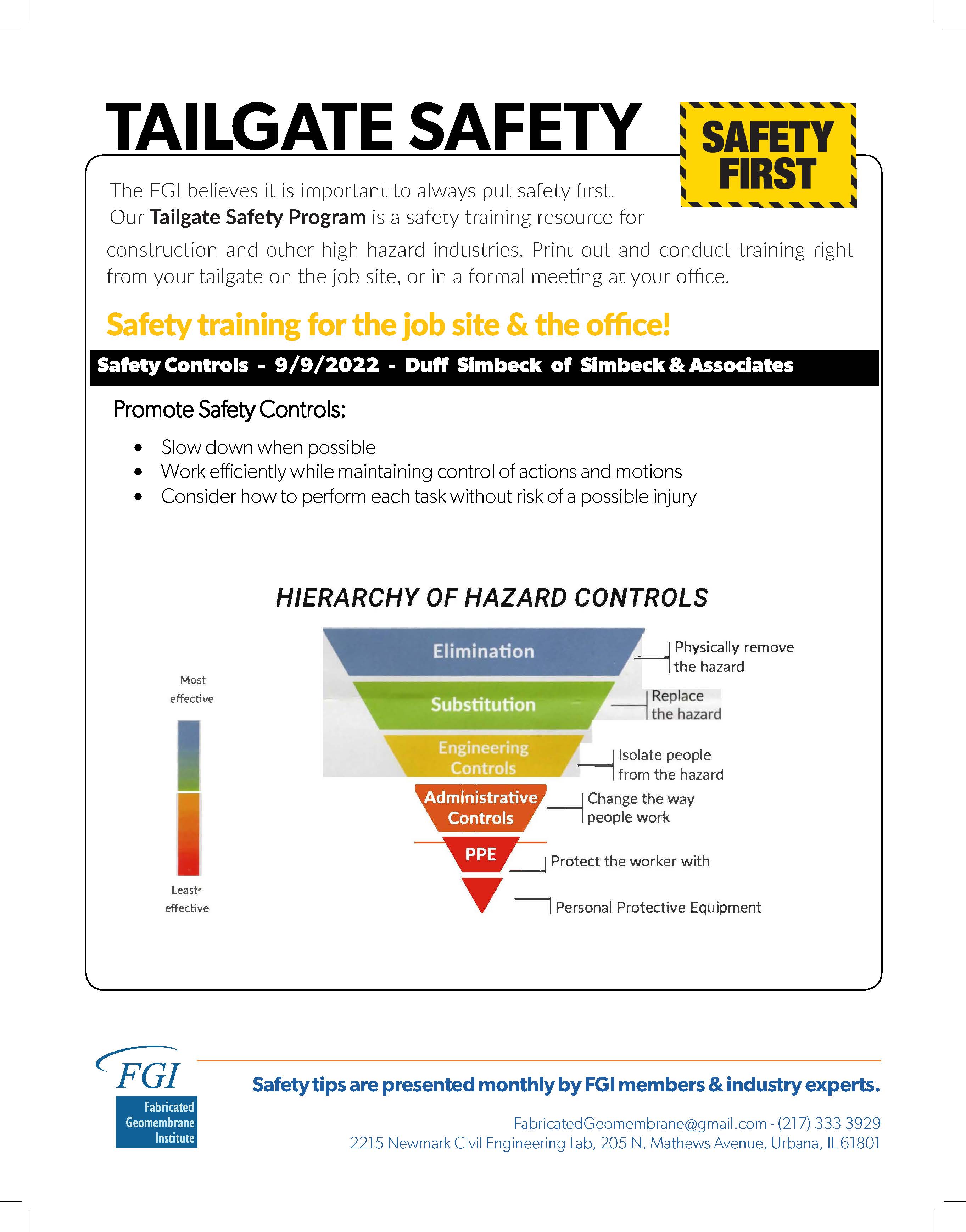 Tailgate Safety Program