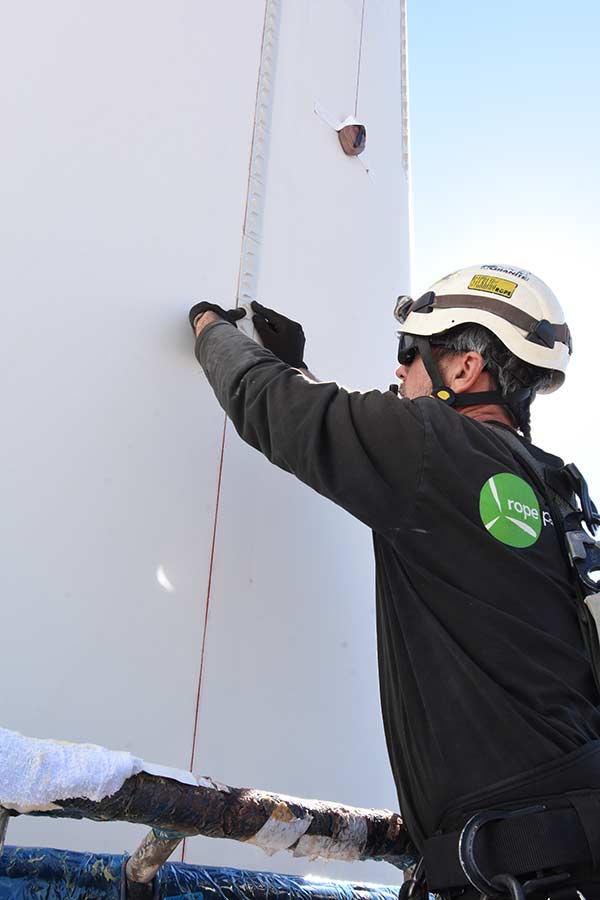 Vortex Generator Installation on Wind Turbine Blade