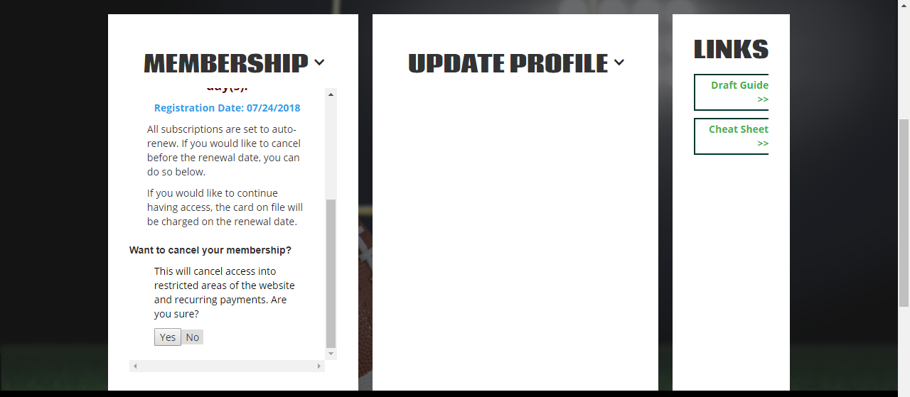 member profile