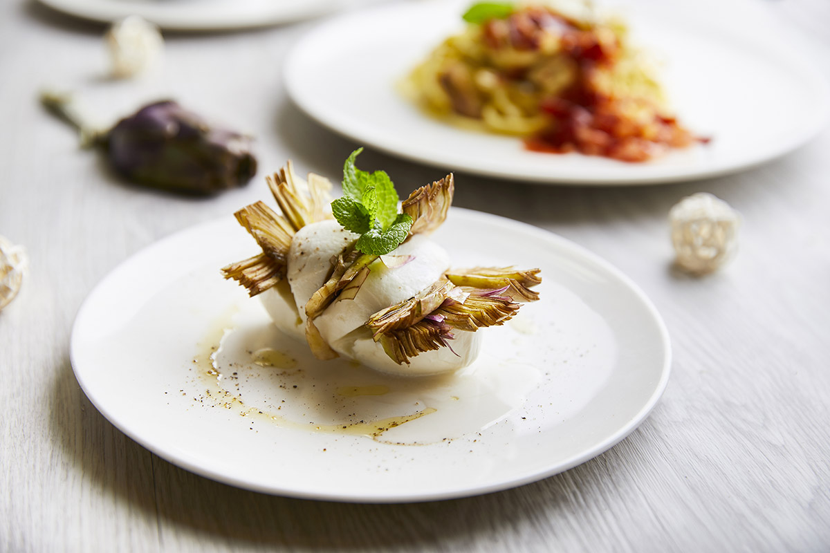 Mozzarella di Bufala with Fresh Artichokes