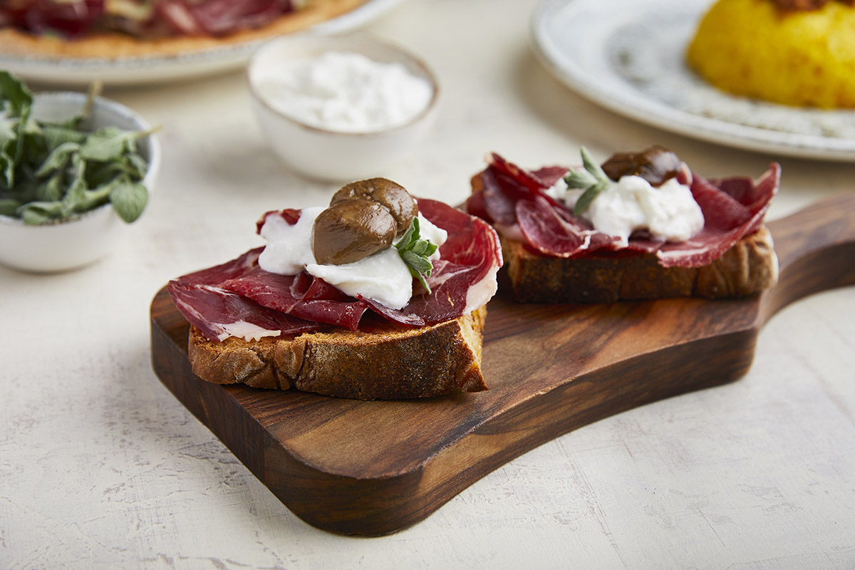 Crostini with Wild Boar Ham