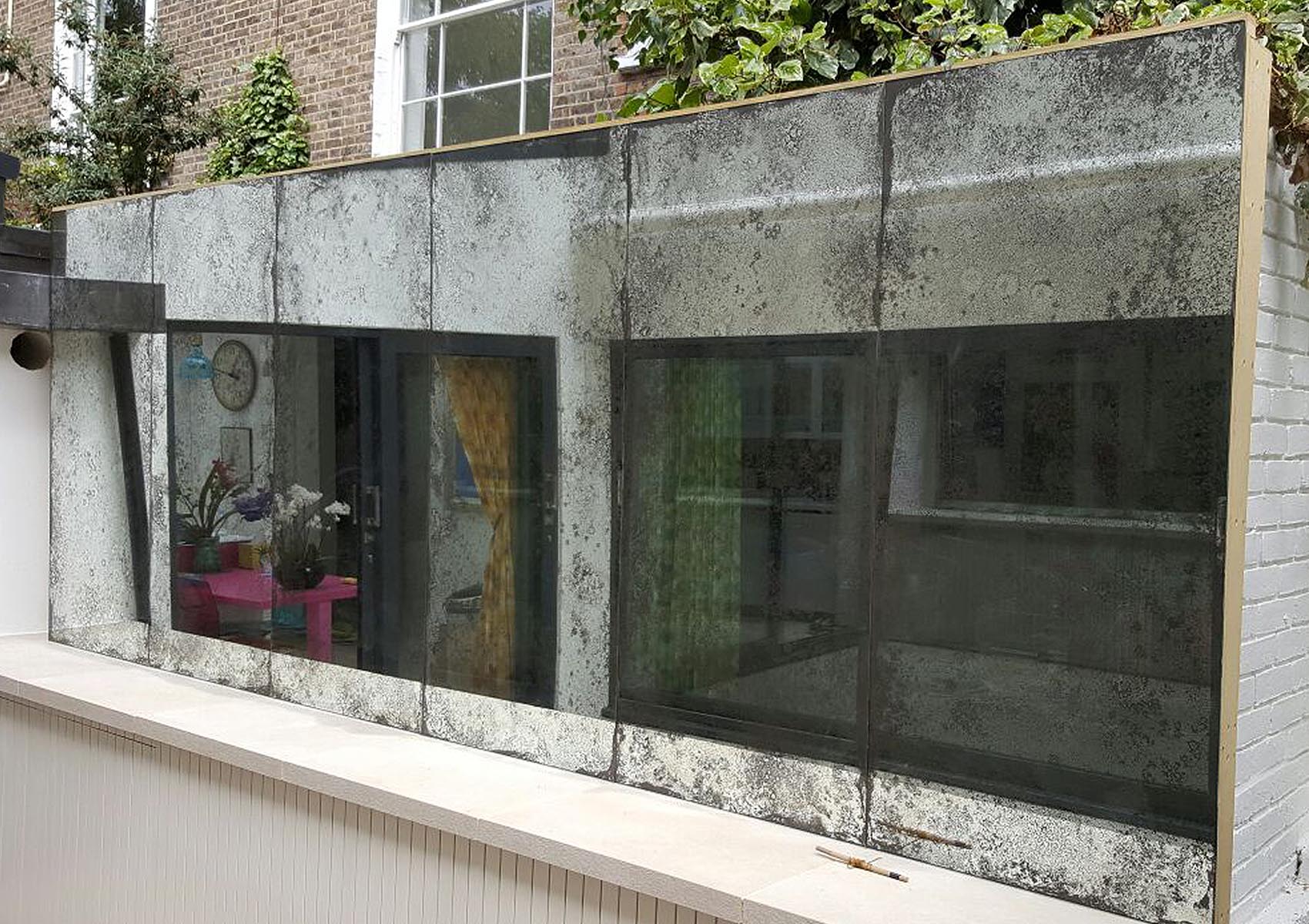 Antique Mirror Feature Walls Saligo Design wall features in Antiqued