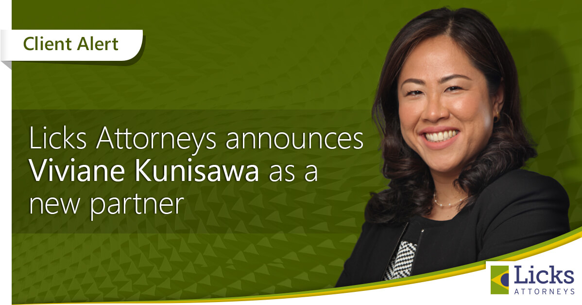 Licks Attorneys announces Viviane Kunisawa as a new partner