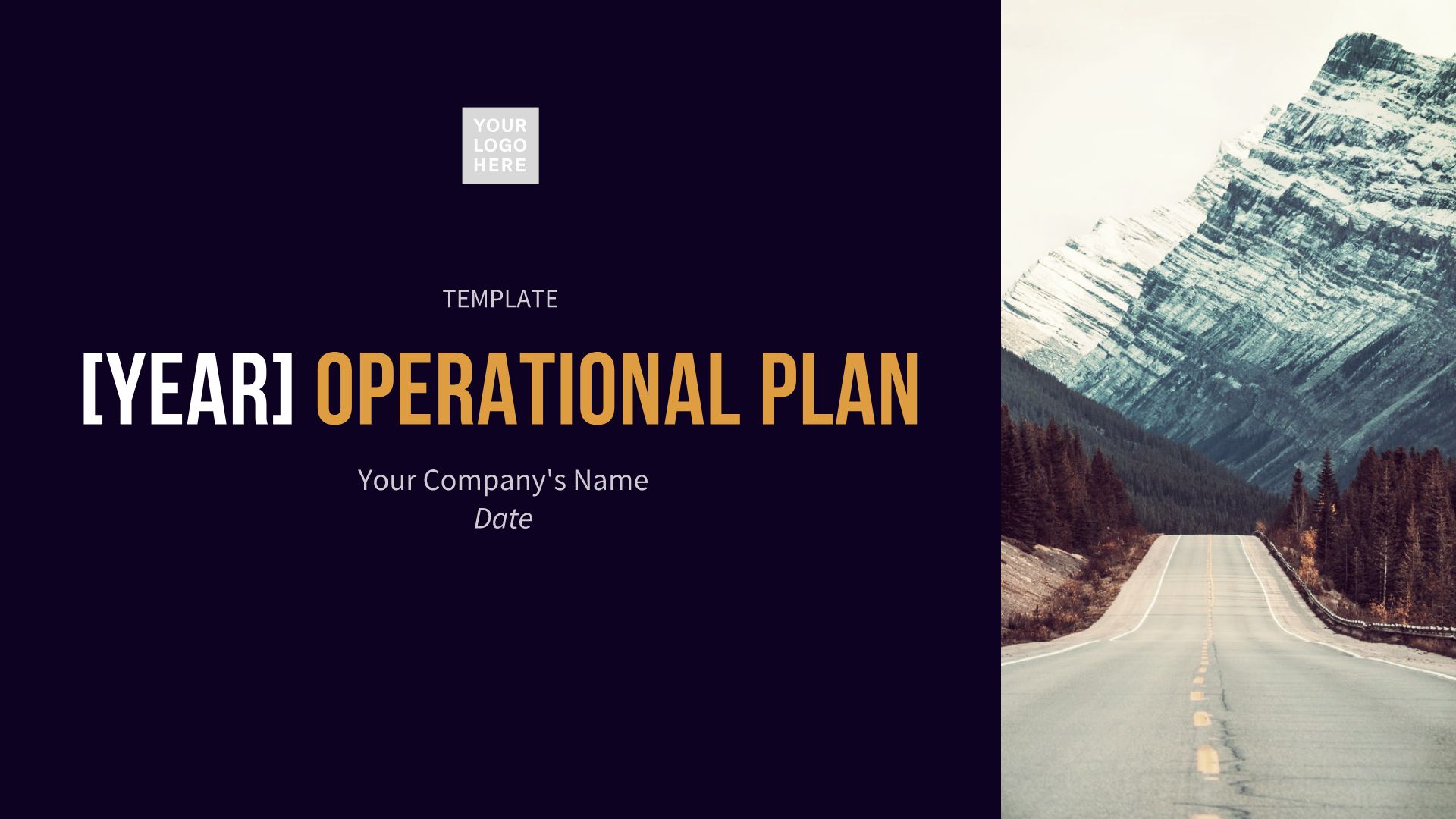 Operations Plan Presentation Template 