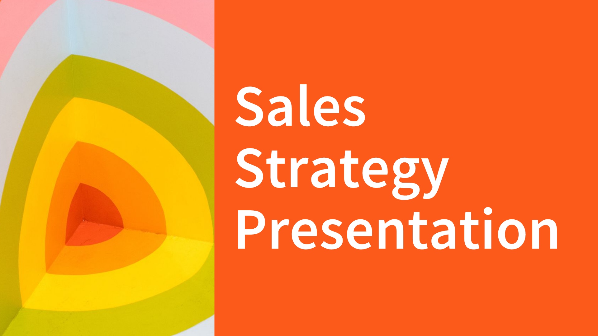 a report presentation Sales Strategy Presentation Template