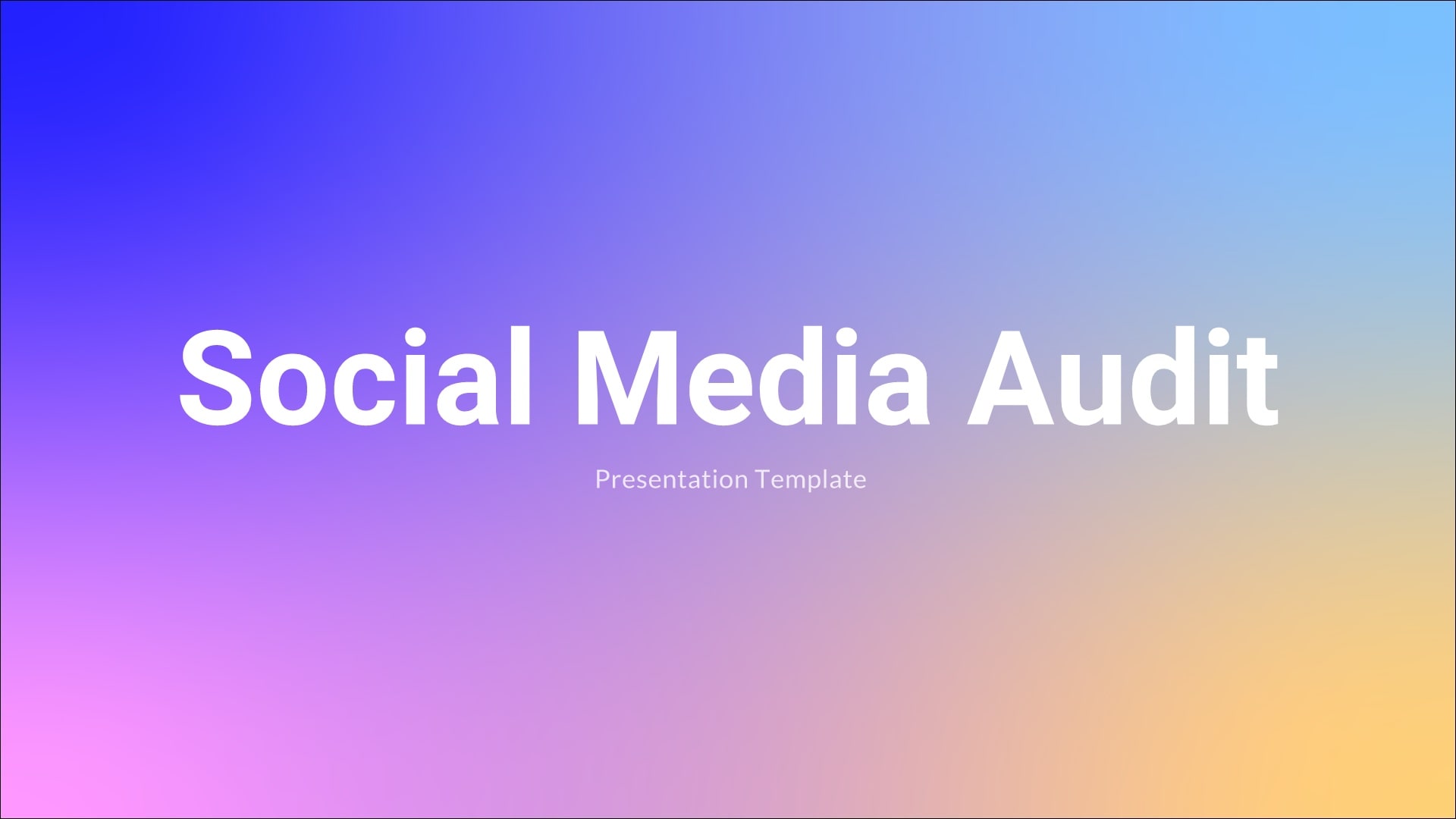 Social Media Audit Presentation Template