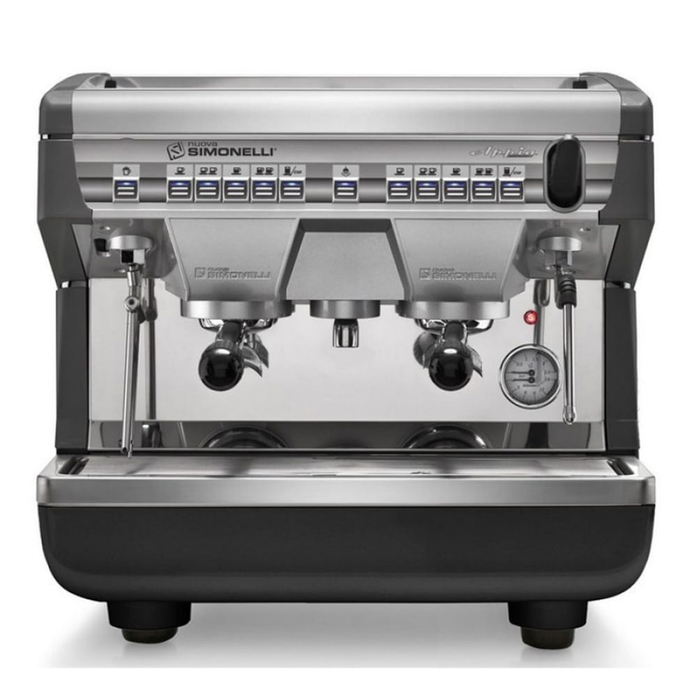 Фото вид спереди рожковой кофемашины Nuova Simonelli Appia II Compact 2 Gr S высокие группы + экономайзер