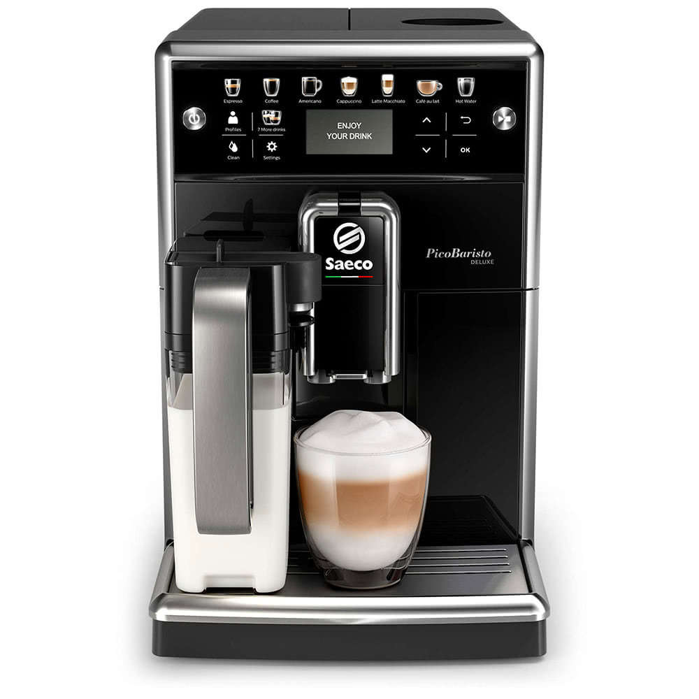 Кофемашина автоматическая зерновая Saeco PicoBaristo Deluxe SM5570 фото вид спереди