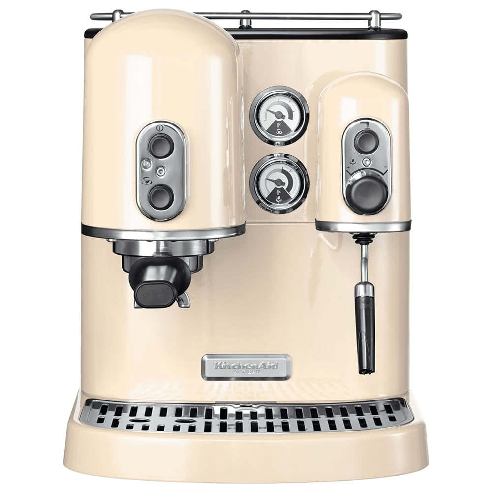 Кофеварка рожковая KitchenAid 5KES2102.C цвет кремовый фото вид спереди