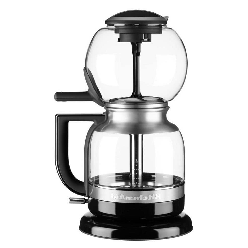 Кофеварка KitchenAid 5KCM0812EOB цвет серебристый фото вид спереди
