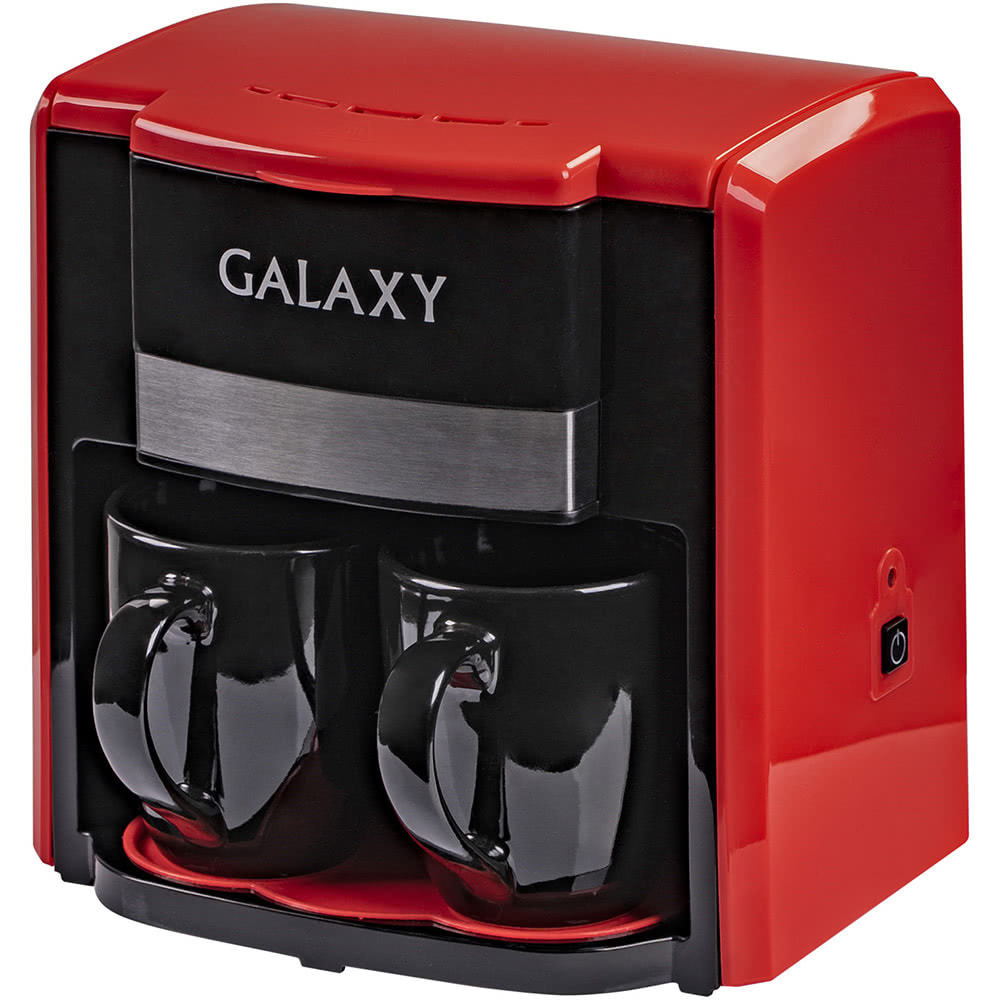Кофеварка Galaxy GL0708.R цвет красный фото вид спереди