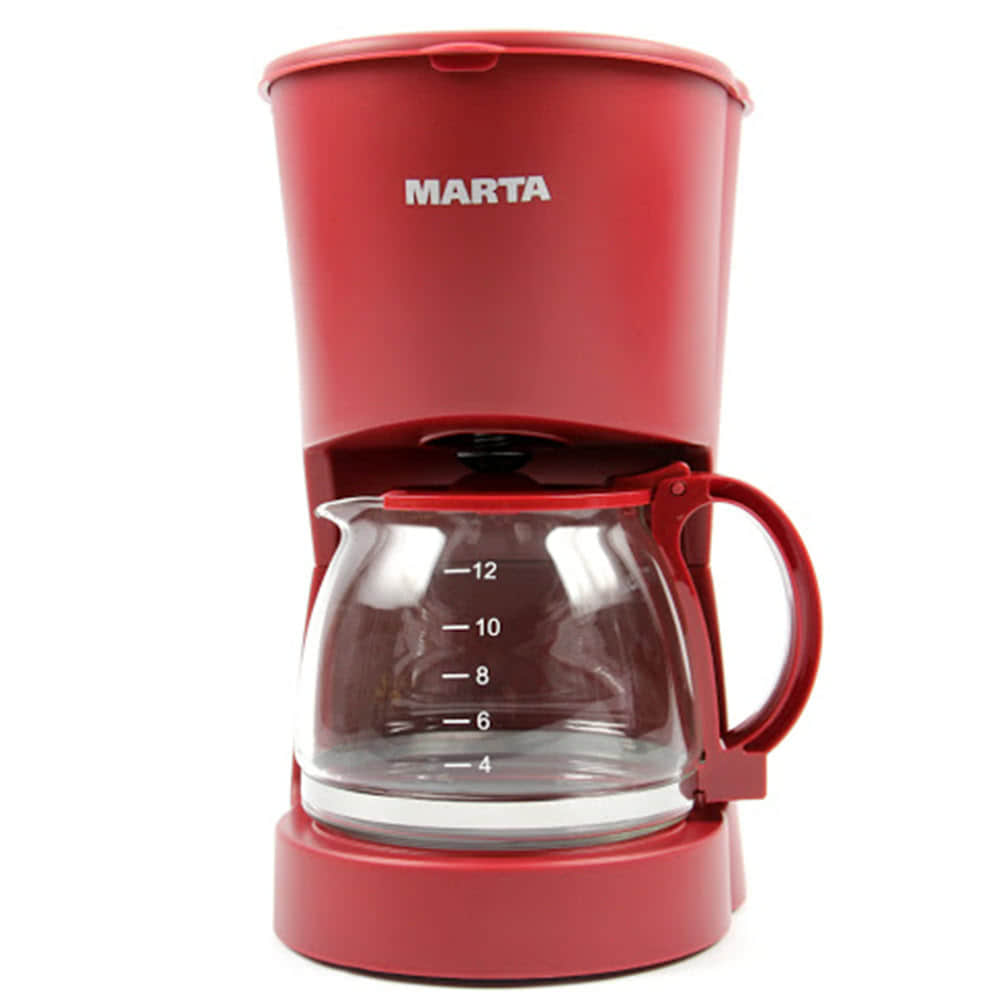 Кофеварка Marta MT-2118 цвет красный фото вид спереди