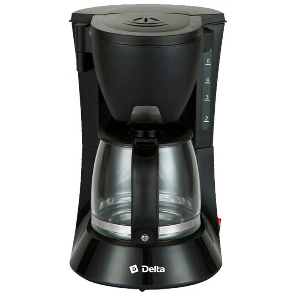 Кофеварка Delta DL-8153 цвет черный фото вид спереди