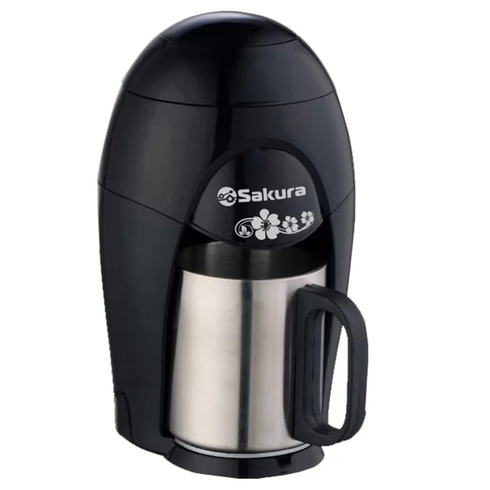 Кофеварка Sakura SA-6106 цвет черный фото вид спереди