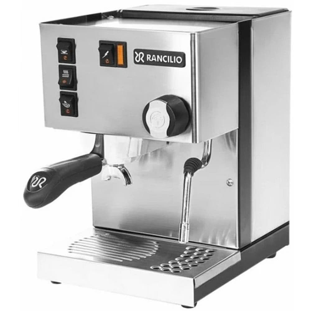 Кофеварка рожковая Rancilio Silvia цвет серебристый фото вид сбоку