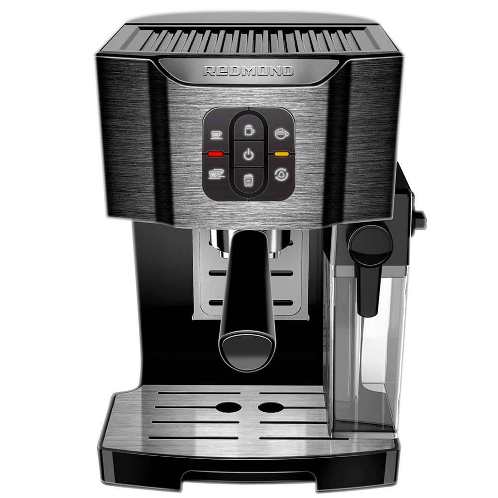  Кофеварка рожковая REDMOND RCM-1512 цвет черный фото вид спереди