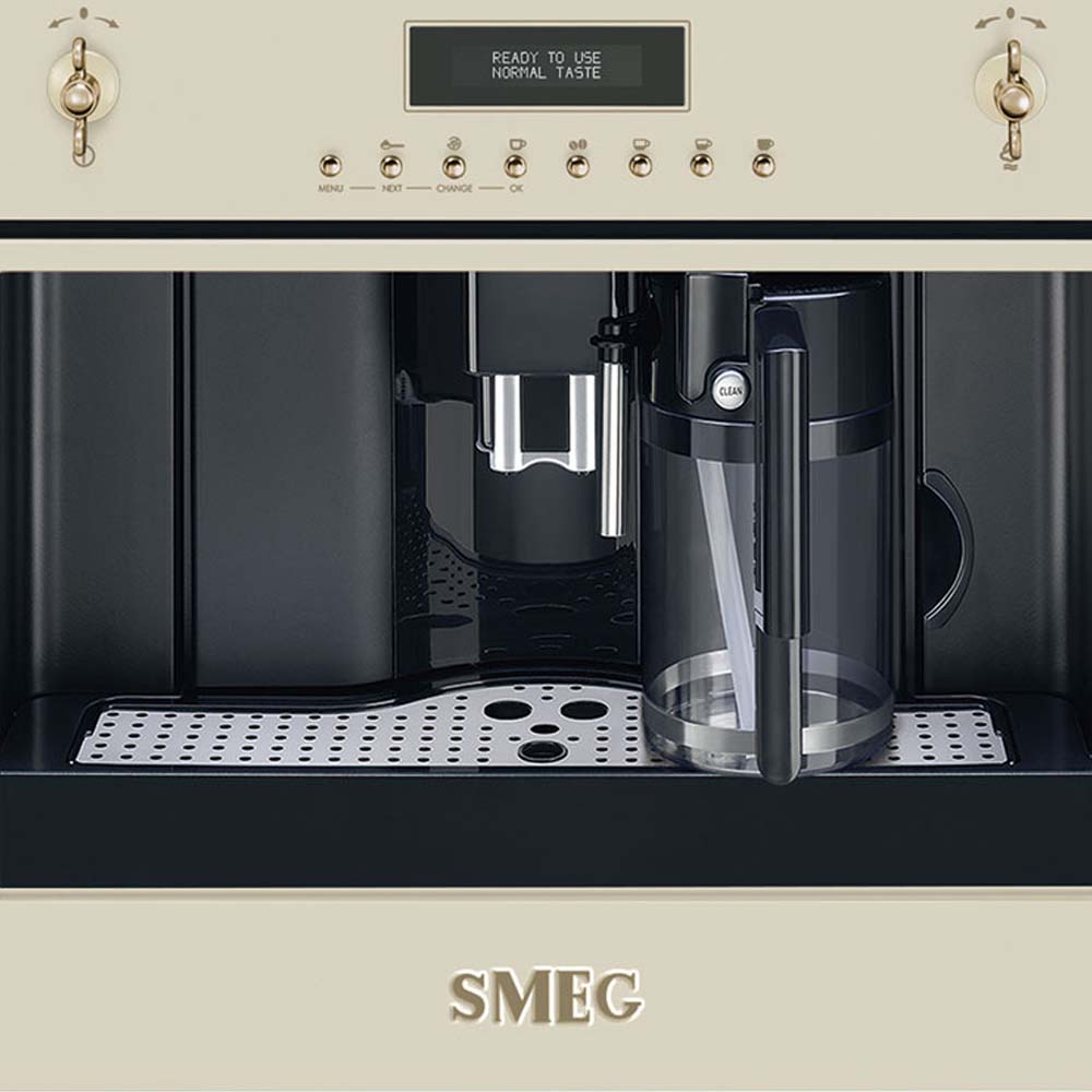 Кофемашина автоматическая зерновая smeg CMS8451P фото вид спереди