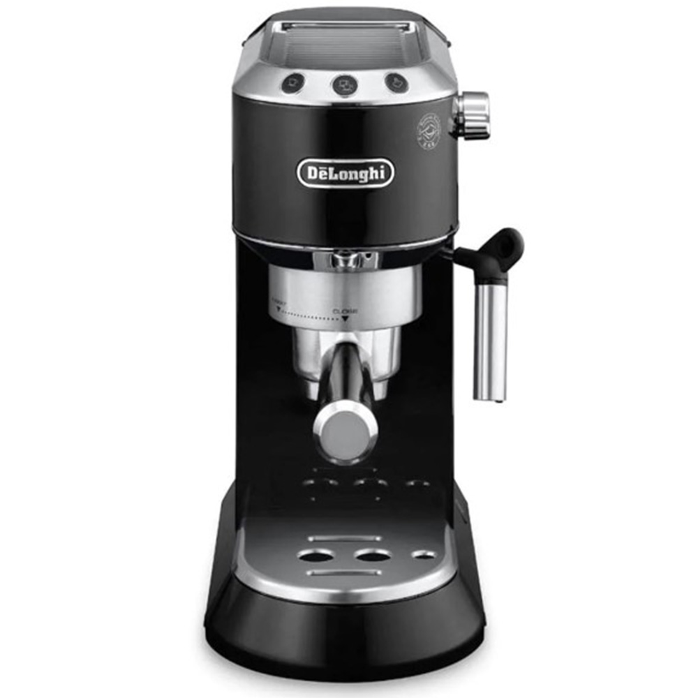 Кофеварка рожковая De'Longhi Dedica EC 680.B цвет черный фото вид спереди