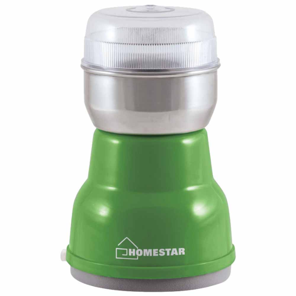 Кофемолка HOMESTAR HS-2001 зеленая фото вид спереди