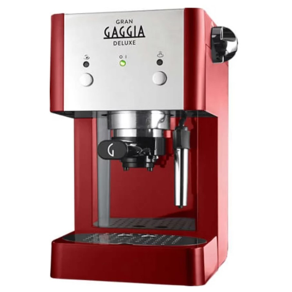 Фотография рожковой кофеварки Gaggia Gran De Luxe Red. Вид спереди