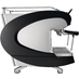 Кофемашина NUOVA SIMONELLI Aurelia Wave Sem pearl black 2gr + high gr + LED вид сбоку