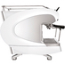 Кофемашина NUOVA SIMONELLI Aurelia Wave Sem pearl white 2gr + high gr + LED вид сбоку
