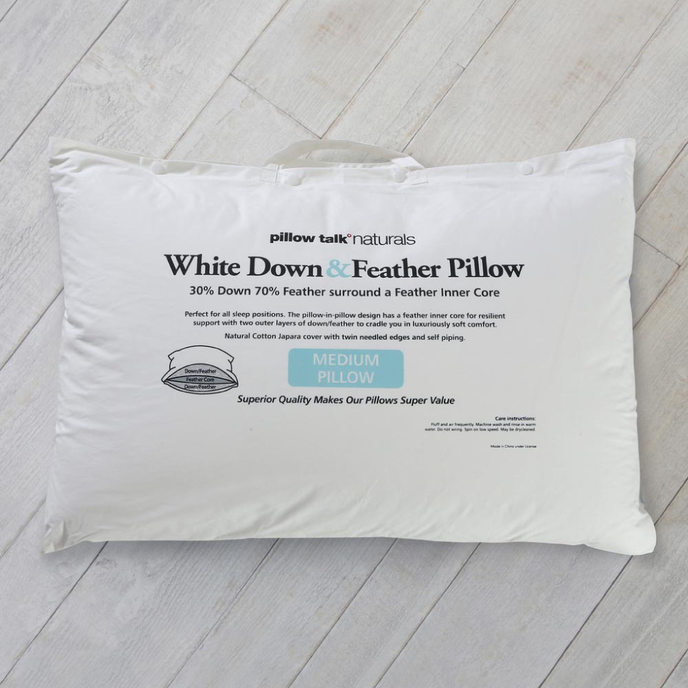 Pillow Talk Naturals 30% White Duck Down