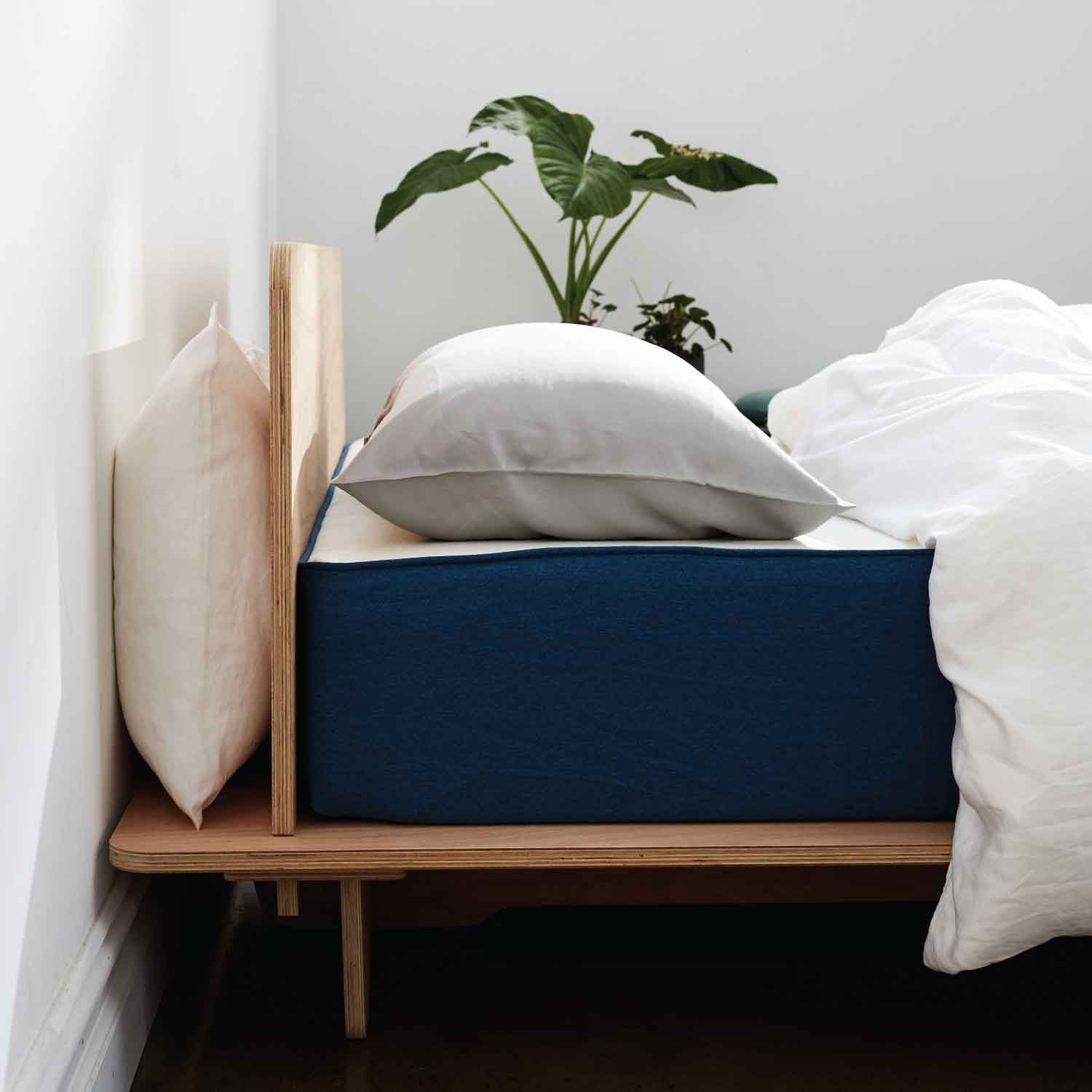 The Koala mattress on plywood bed frame