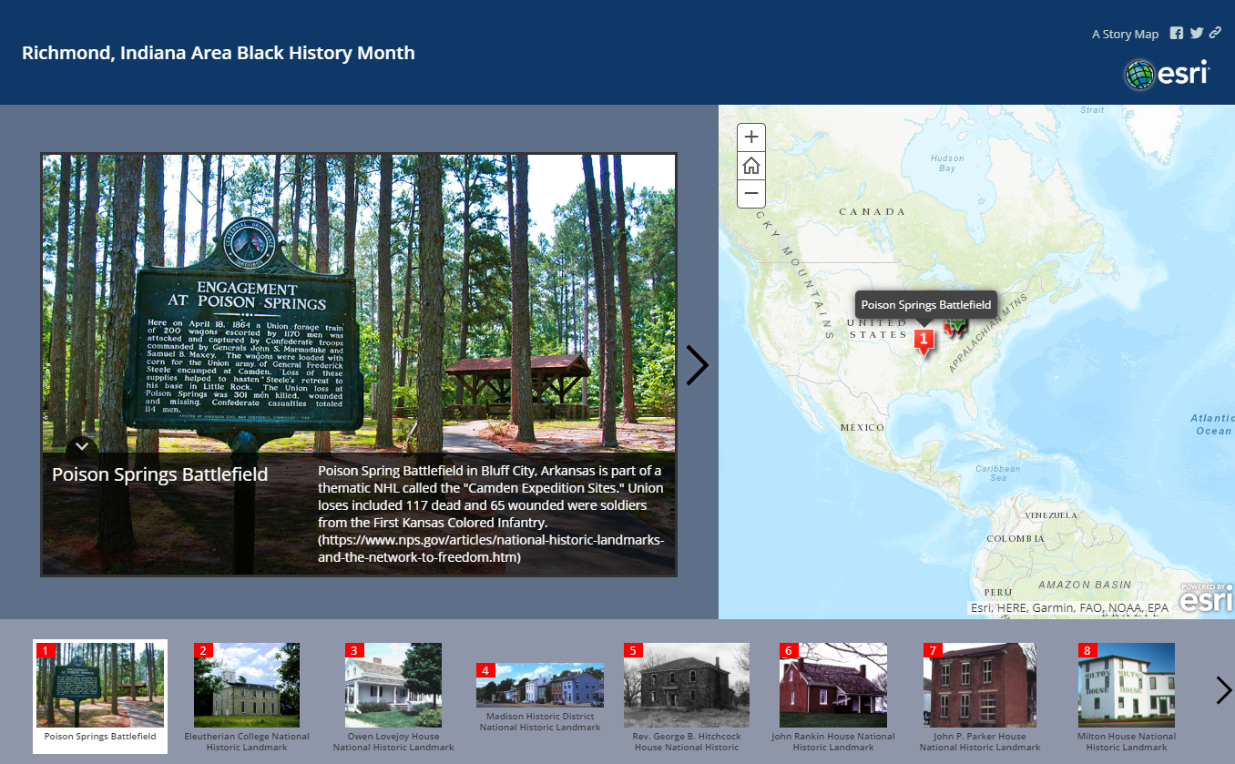 Black History Month Map