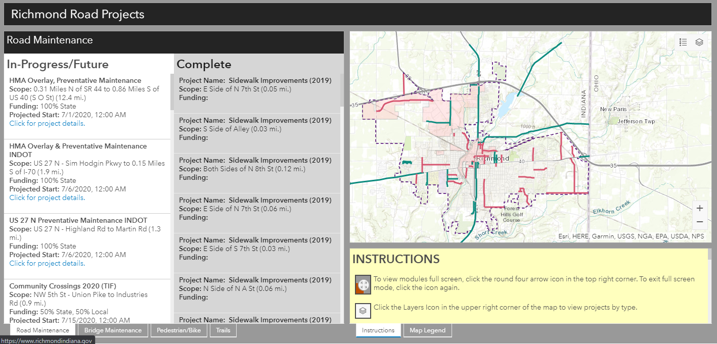 Road Map Dashboard