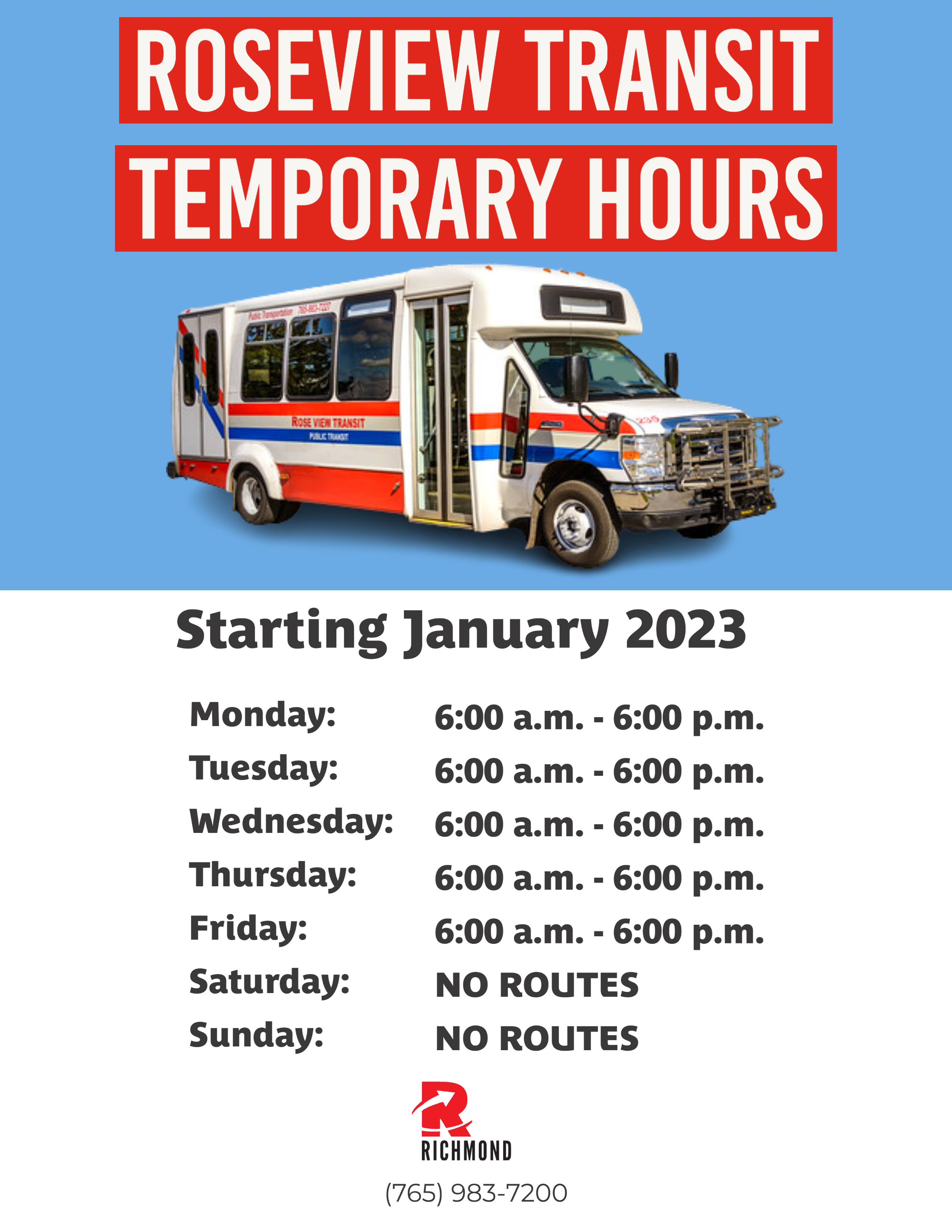 Changes to Roseview Transit Bus Service | City of Richmond