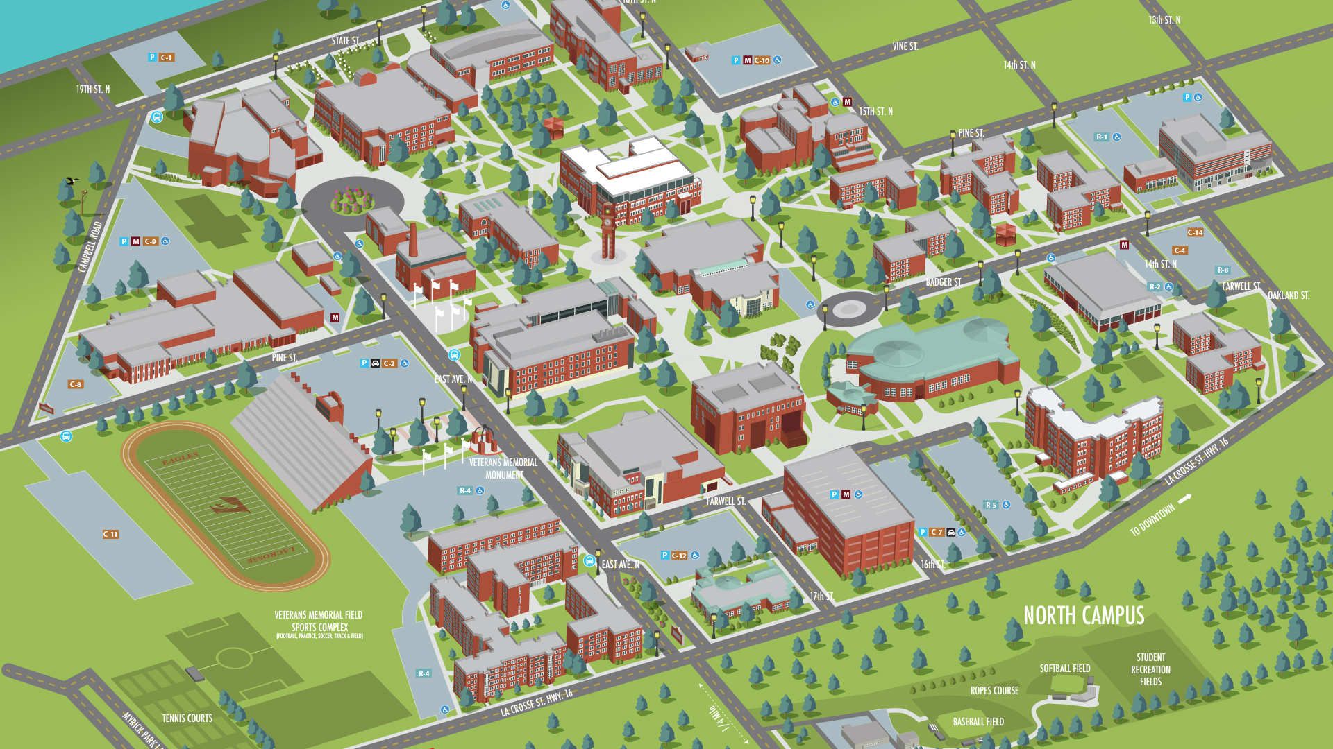 Photo of campus map