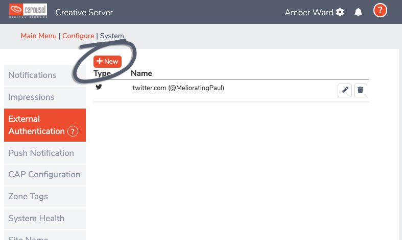 Authentication Screen