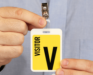 Example of a Visitor Badge
